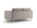 Canapea 2 locuri, Eden, Micadoni, 146x92x90 cm, catifea, gri beton