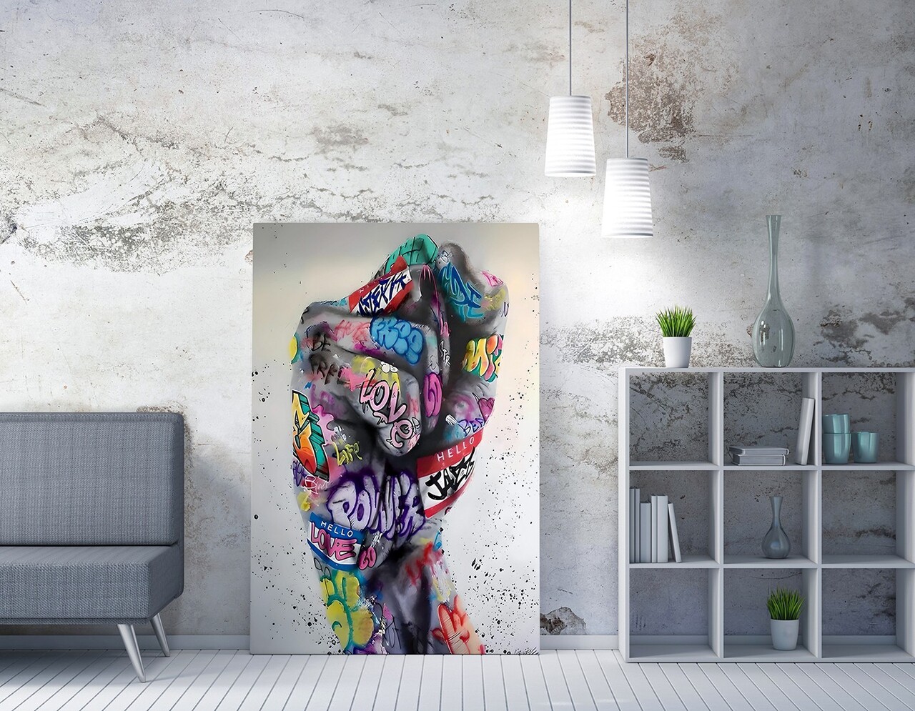 Tablou decorativ WY349 (50 x 70) Canvas imprimat Multicolor