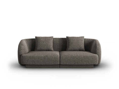 Canapea 2 locuri, Tulum, Cosmopolitan Design, 180x90x70 cm, tesatura chenille, gri
