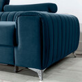Coltar extensibil stanga 3 locuri ELTAP, LT-40NU, Grayson, 278x205x92 cm, lemn/poliester, albastru inchis