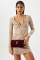 Geanta Juicy Couture 153, 23x5x12 cm, piele ecologica, rosu claret
