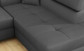 Coltar extensibil dreapta 4 locuri, ELTAP, Anton, 272x203x85 cm, lemn/poliester, gri inchis/gri inchis