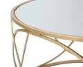 Masuta de cafea Lury, Mauro Ferretti, Ø 70x40 cm, fier/sticla, auriu