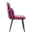 Scaun Bubble Beam, Homla, 56.5x52x87 cm, metal/catifea din poliester, mov/negru