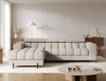 Coltar extensibil dreapta 3 locuri ELTAP, LT-20ROY, Felro, 285x181x93 cm, lemn/poliester, bej
