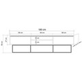Comoda TV Quantum, Sapphire, 160x40x50 cm, maro/negru