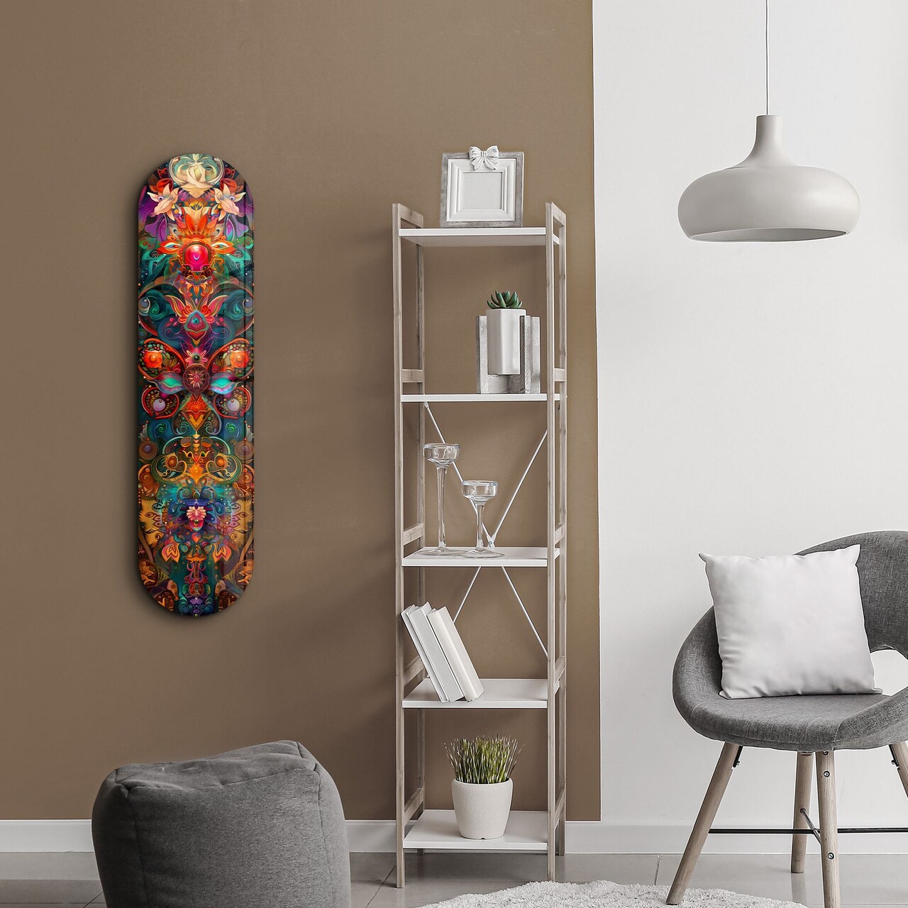 Tablou decorativ, Bohemian Flower Dream v4, Dimensiune: 20 x 80 cm, Multicolor - view 3