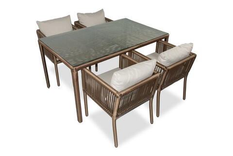 Set mobilier de gradina, jumilla, vera 140, maro inchis
