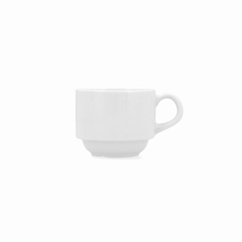 Ceasca, bidasoa, glacial, 100 ml, ceramica, alb
