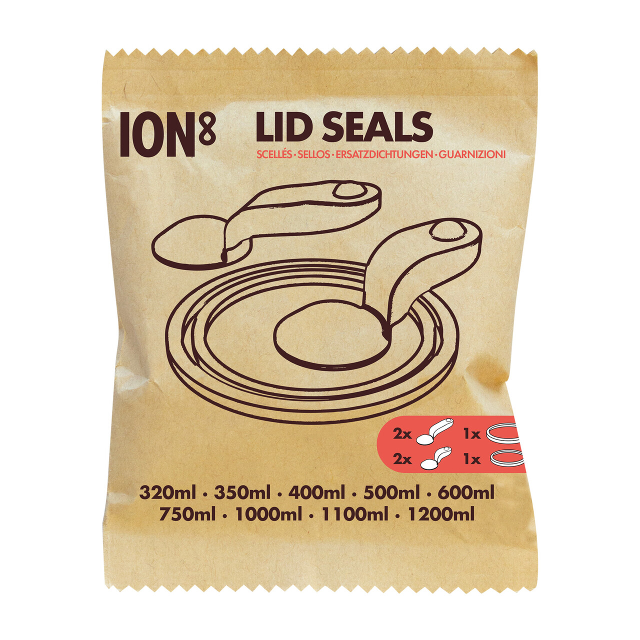 Set accesorii etansare sticle, 6 piese, silicon, Transparent - Ion8 - imagine 5