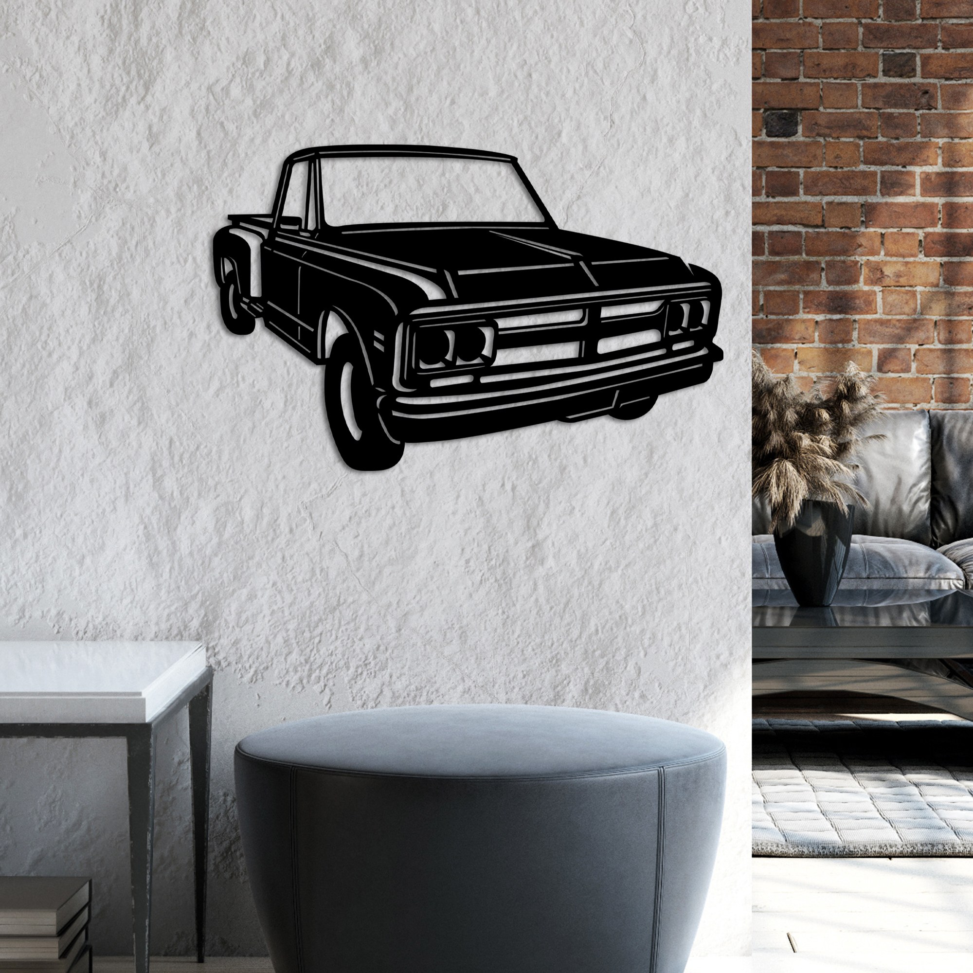 Decoratiune de perete, GMC C/K 1967, Dimensiune: 60 x 39 cm , Negru