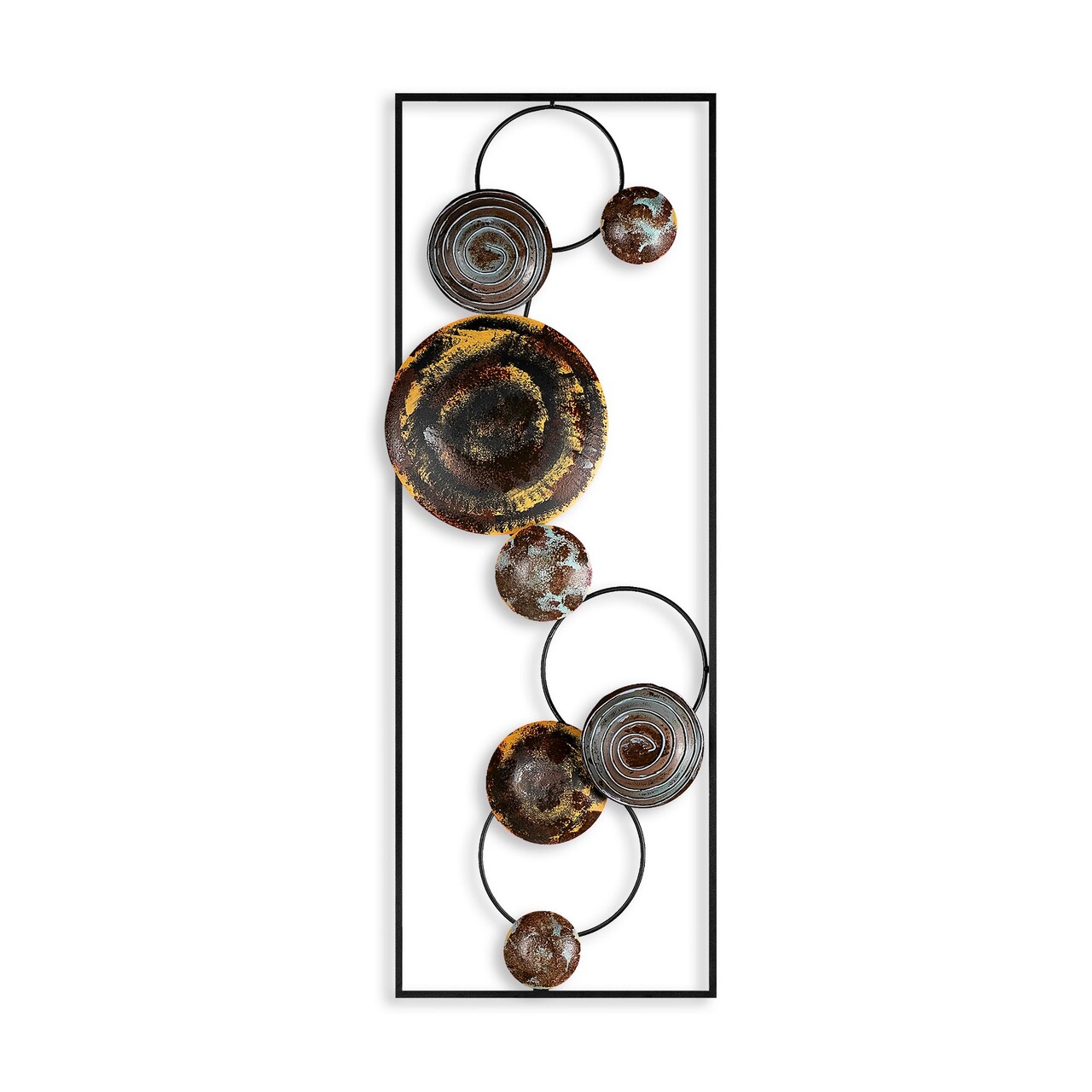 Decoratiune de perete, Textured, 90 x 32 x 4 cm, Multicolor - imagine 6