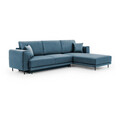 Coltar extensibil dreapta 4 locuri ELTAP, RT-100VE, Dalia, 289x190x95 cm, lemn/poliester, albastru deschis