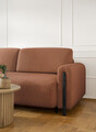 Canapea extensibila 3 locuri, ELTAP, SO-ARC-BL-30JAF, Arcadova, 244x97x97 cm, lemn/poliester, maro/negru