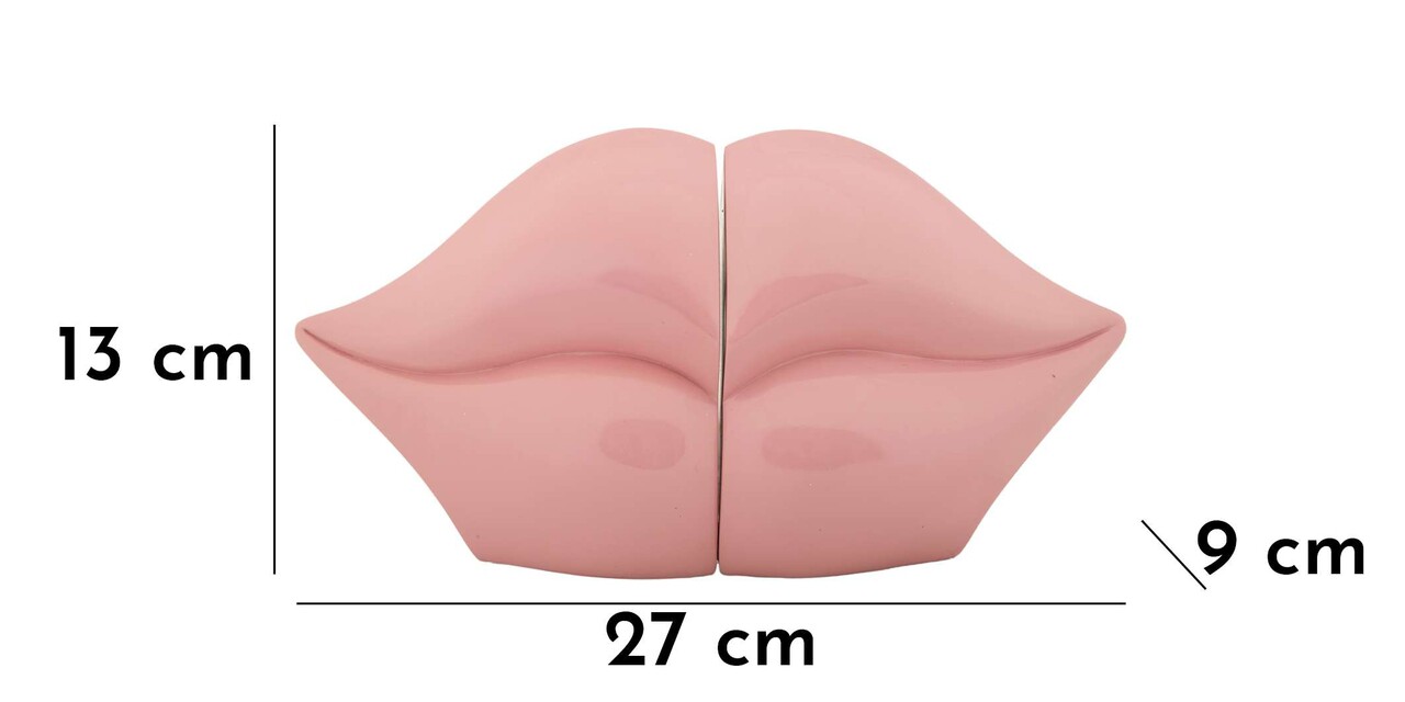 Figurina /sculptura decorativa Bocca Charms, Mauro Ferretti, 27x9x13 cm, polirasina, roz - 1 | YEO