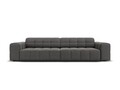 Canapea 4 locuri, Jennifer-51, Micadoni Home, 244x102x70 cm, catifea, gri