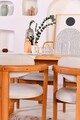 Set Masa si Scaune, Vow Chair, Cheri 4S, Lemn de fag, Stejar / Crem
