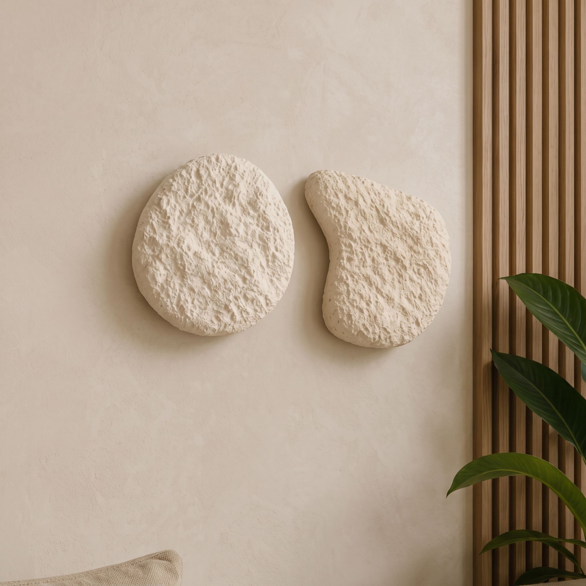 Set de accesorii decorative pentru perete, Myk3096, BETON CARBON, Dimensiunea obiectului 1: 20 x 20 cm, Aproape alb