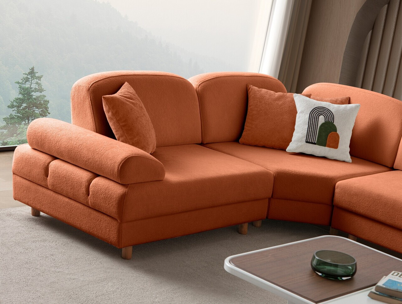 Coltar, Atelier del Sofa, 752EST1432, Portocaliu — imaginea 4