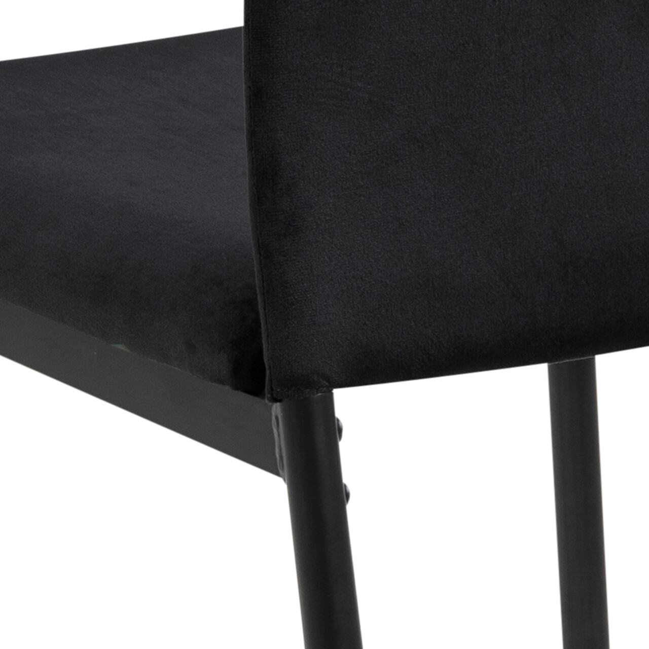 Scaun Demina, Actona, 43.5x53x92 cm, catifea/otel, negru - view 2