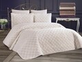 Set cuvertura de pat dubla 3 piese, Dessert - Cream, Dowry World, Catifea