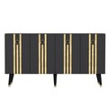 Consola, Olivia, Isil, 150x80x40 cm, PAL , Antracit / Aur