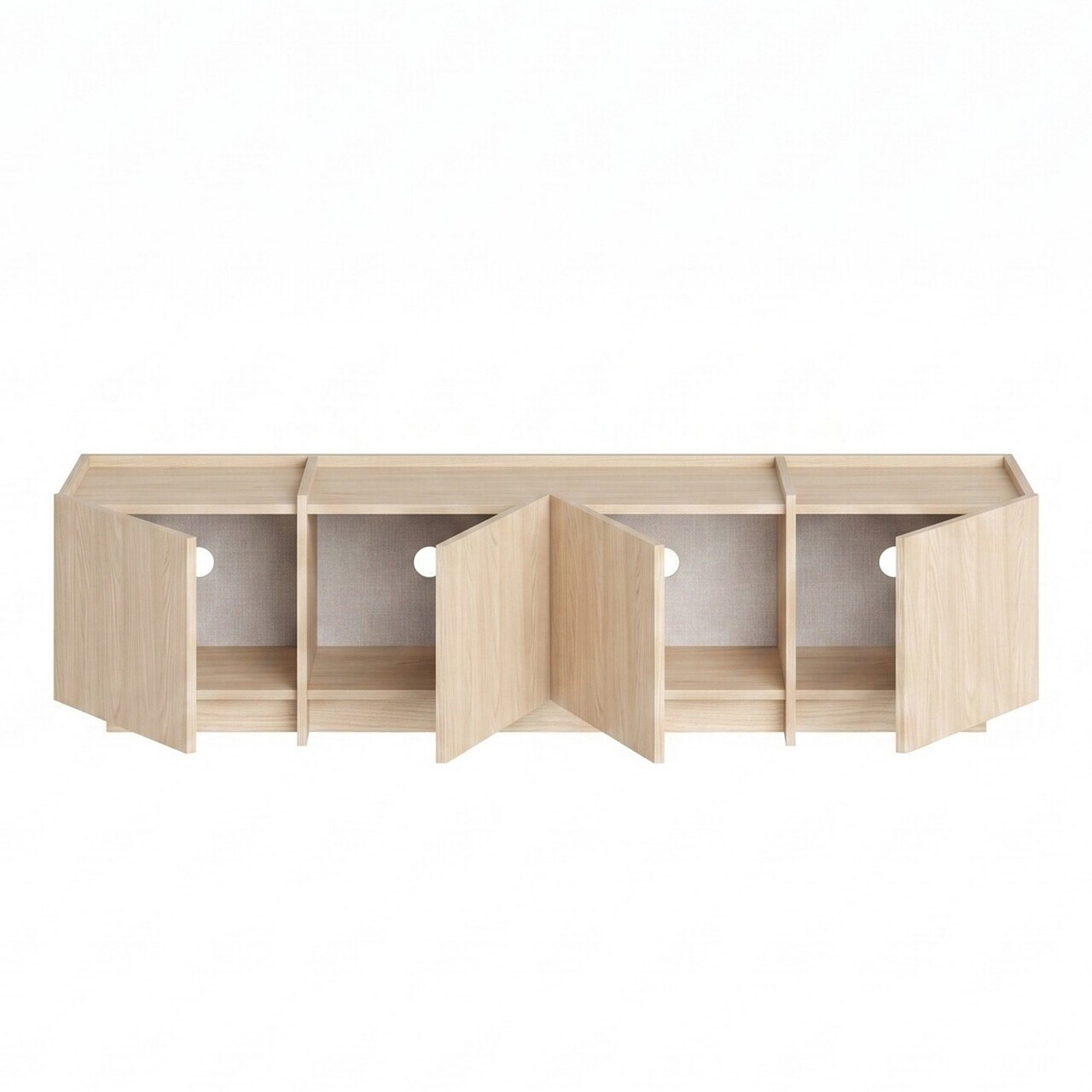 Comoda TV, Nordure, Lowen, 180x46x35 cm, Stejar Compass — imaginea 8