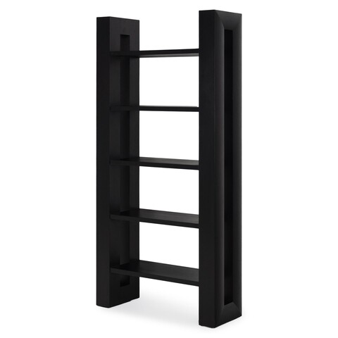 Etajera, echic, l.100 l.35 h.205, mdf/pal/furnir de mesteacan, wenge
