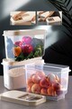 Set recipiente depozitare, Okko - Kitchen, 639OKK1115, Plastic , Dimensiune: 34,5 x 19 x 23,5 cm / 10000 ml (3 bucăți), Crem