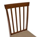 Set masa si 4 scaune Diego, Pakoworld, 112x72x74 cm, MDF/lemn de cauciuc, maro/maro
