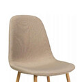 Scaun Fox, Signal, 44x39x86 cm, textil/otel, bej/stejar