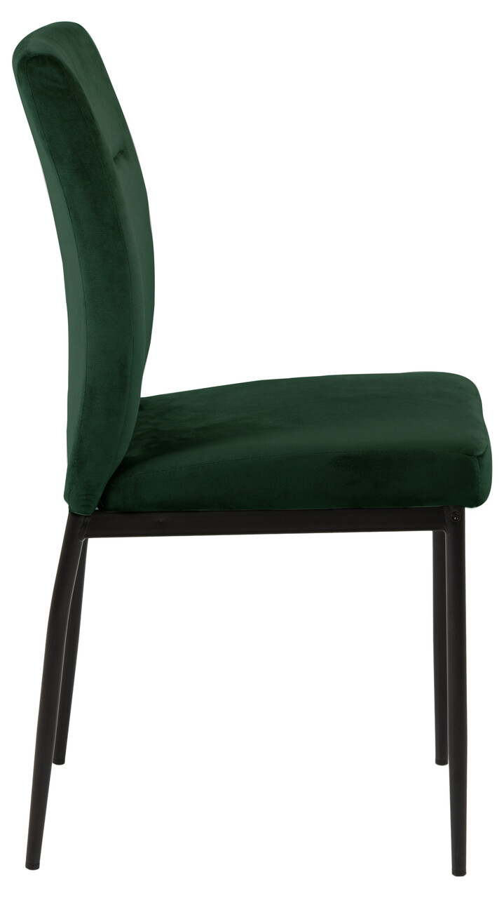 Scaun Demi, Actona, 45x55x90.5 cm, catifea/otel, verde inchis - view 9