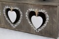 Suport pentru lumanari Heart, Bedora, 3 recipiente, lemn/metal, negru/natur