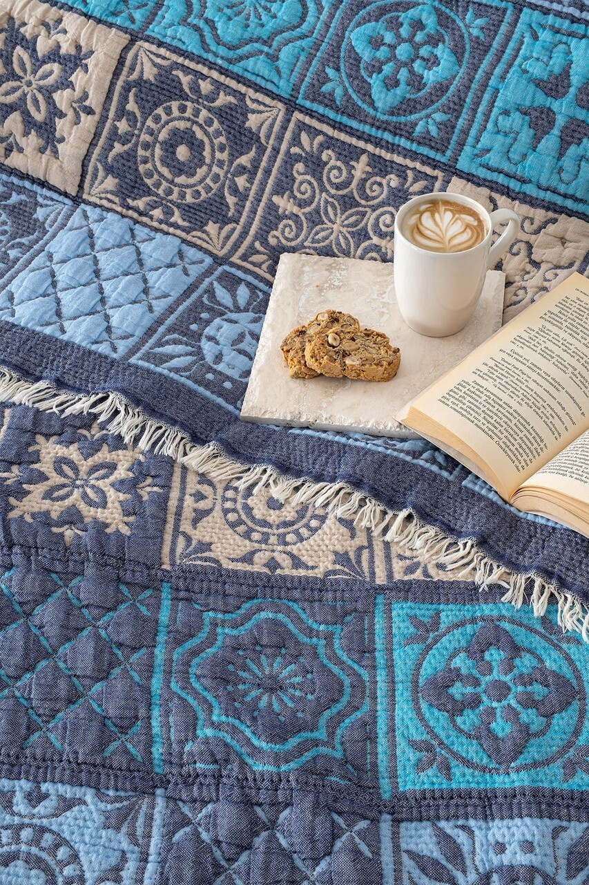 King Quilt, L'essentiel Maison, Patchwork, Albastru - view 2