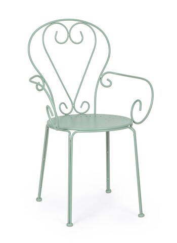 Scaun de gradina Etienne, Bizzotto, 49 x 49 x 89 cm, otel , verde pal BIZZOTTO