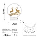 Lampa de masa, Shadow, 526SHD1144, Metal, Alb/Auriu