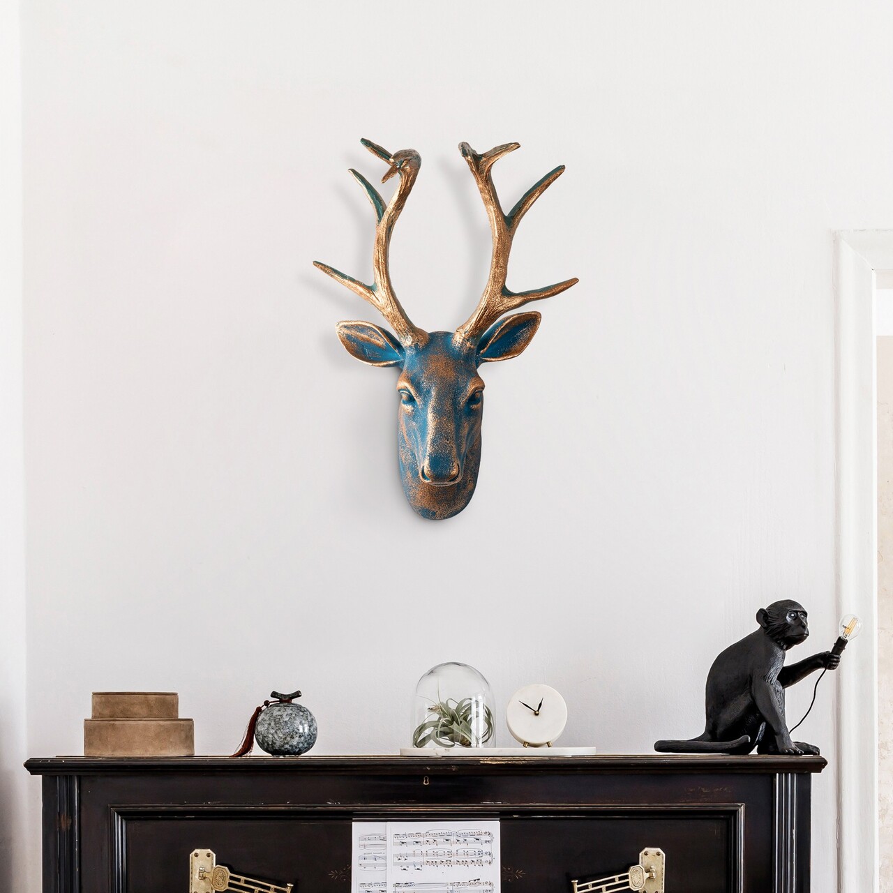 Decoratiune de perete, Deer, Dimensiuni: 26 x 38 x 17 cm, Multicolor - view 5
