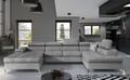 Coltar extensibil dreapta 5 locuri ELTAP, Edr-45, Eduardo, 337x205x88 cm, lemn/poliester, gri
