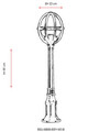 Lampadar de exterior, Avonni, 685AVN1102, Plastic ABS, Negru