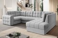 Coltar extensibil dreapta 5 locuri ELTAP, RT-84MO, Blewett, 299x198x82 cm, lemn/poliester, gri deschis