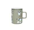 Cana cu infuzor si capac, Dogs, Brandani, 8x11.5 cm, portelan New Bone China/inox