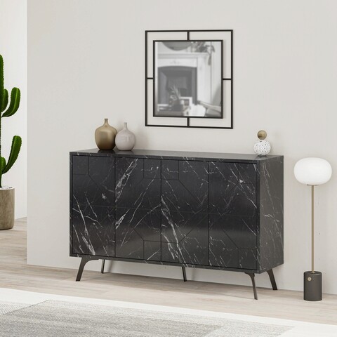 Consola, homitis, dune, 123x77.4x35 cm, negru