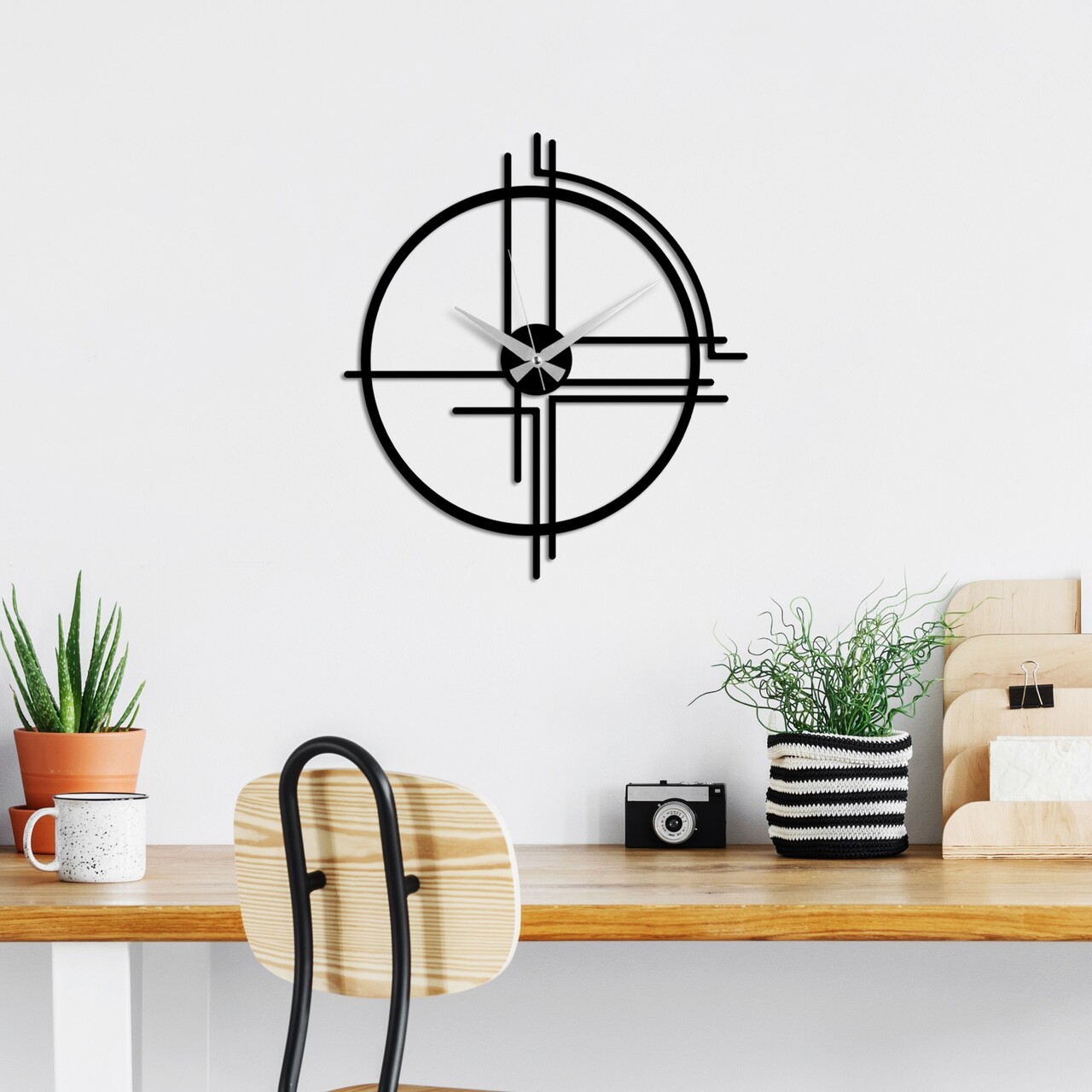 Ceas de perete Unique Dimensiuni: 49 x 44 cm Negru