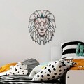 Decoratiune de perete, Lion, Metal, 40 x 50 cm, Multicolor