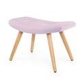 Taburet Moss, Homla, 61x41x38 cm, lemn/catifea din poliester, roz