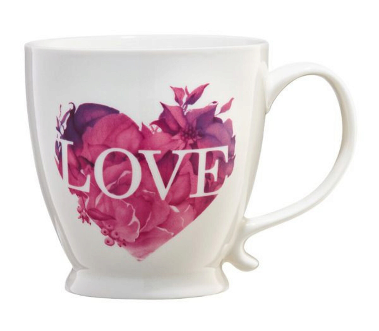 Cana model inima roz Love Letters, Ambition, 480 ml, portelan, multicolor