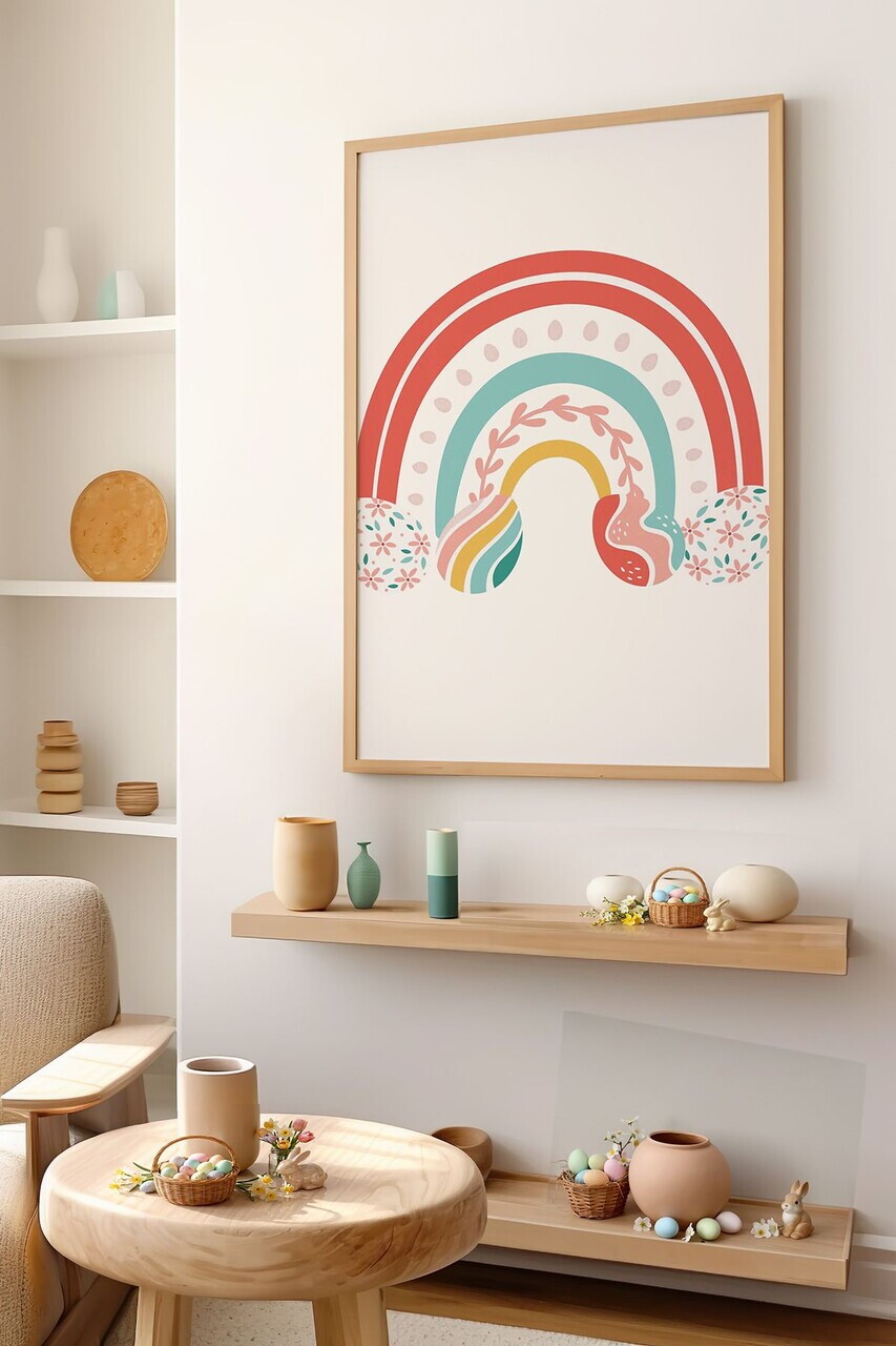 Tablou decorativ, Arteastermodel27-5070, MDF, Multicolor