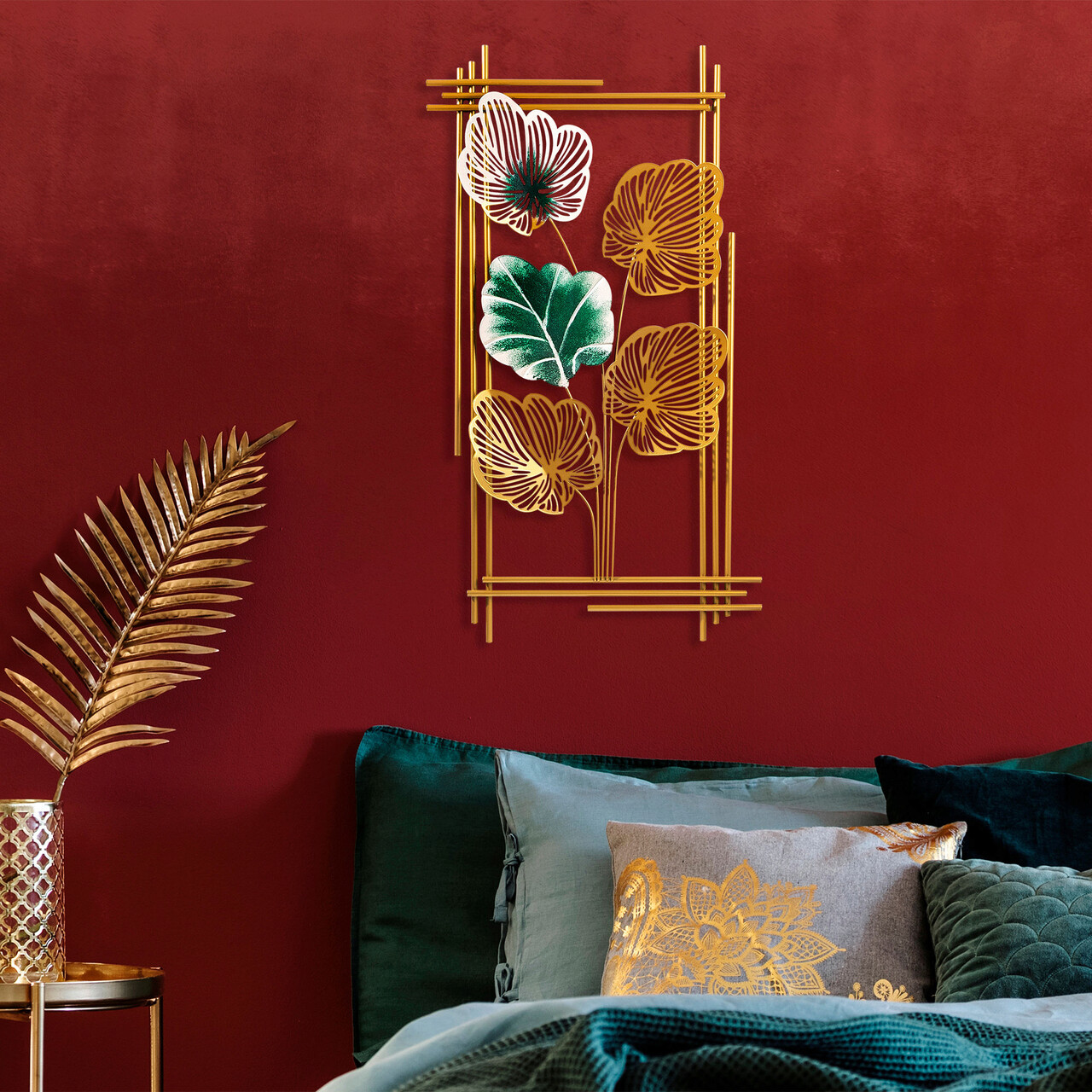 Decoratiune de perete, Taizhou, Metal, 48 x 7 x 87 cm, Multicolor - 1 | YEO