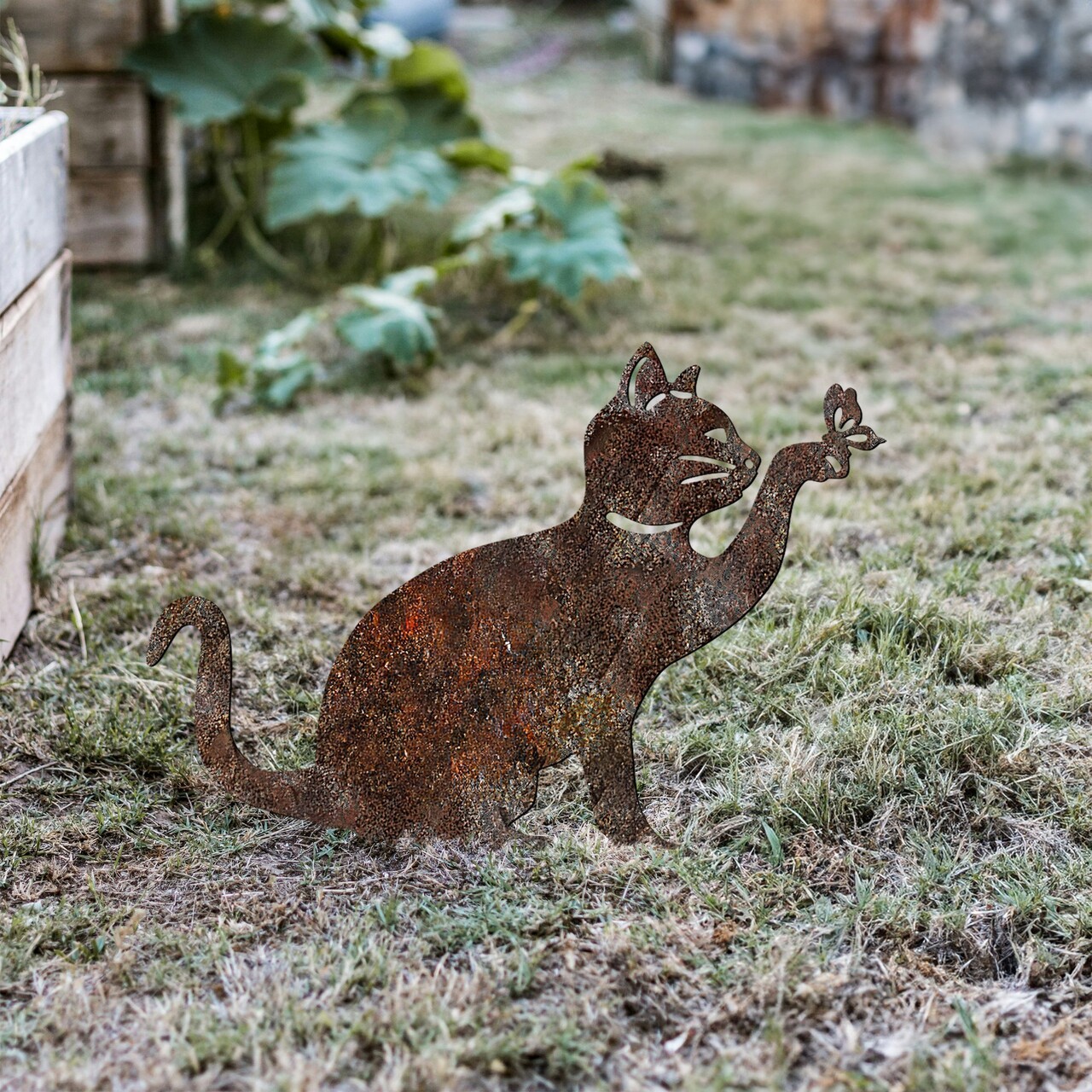 Obiect decorativ de grădină, Cat -A 03, 36x31 cm, Multicolor - view 2