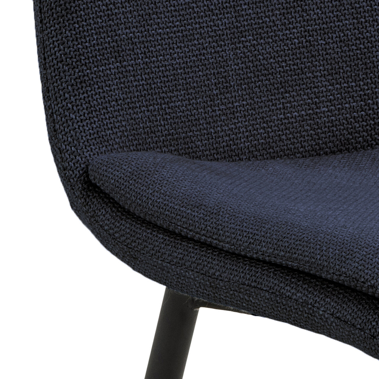 Scaun Becca, Actona, 46x55x85.5 cm, tesatura structurata/otel, albastru inchis - view 3